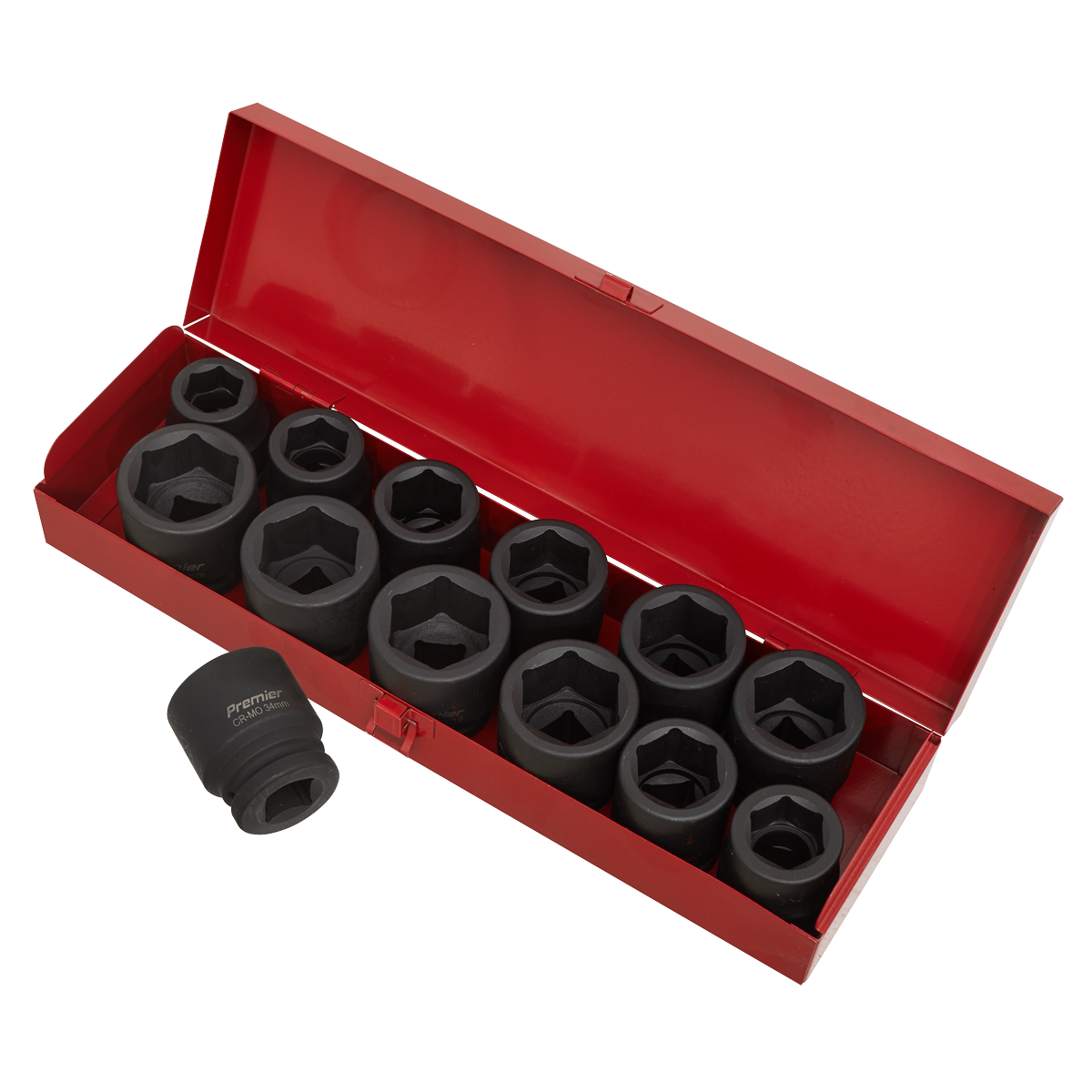 Sealey Impact Socket Set 13 Pieces 3/4" Square Drive Metric/Imperial AK686
