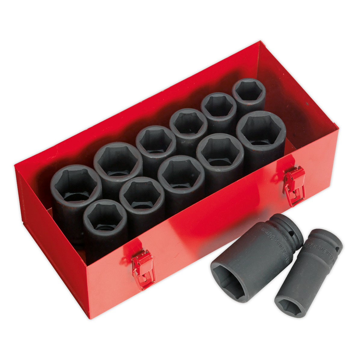Sealey Impact Socket Set 13 Pieces Deep 3/4" Square Drive Metric/Imperial AK687