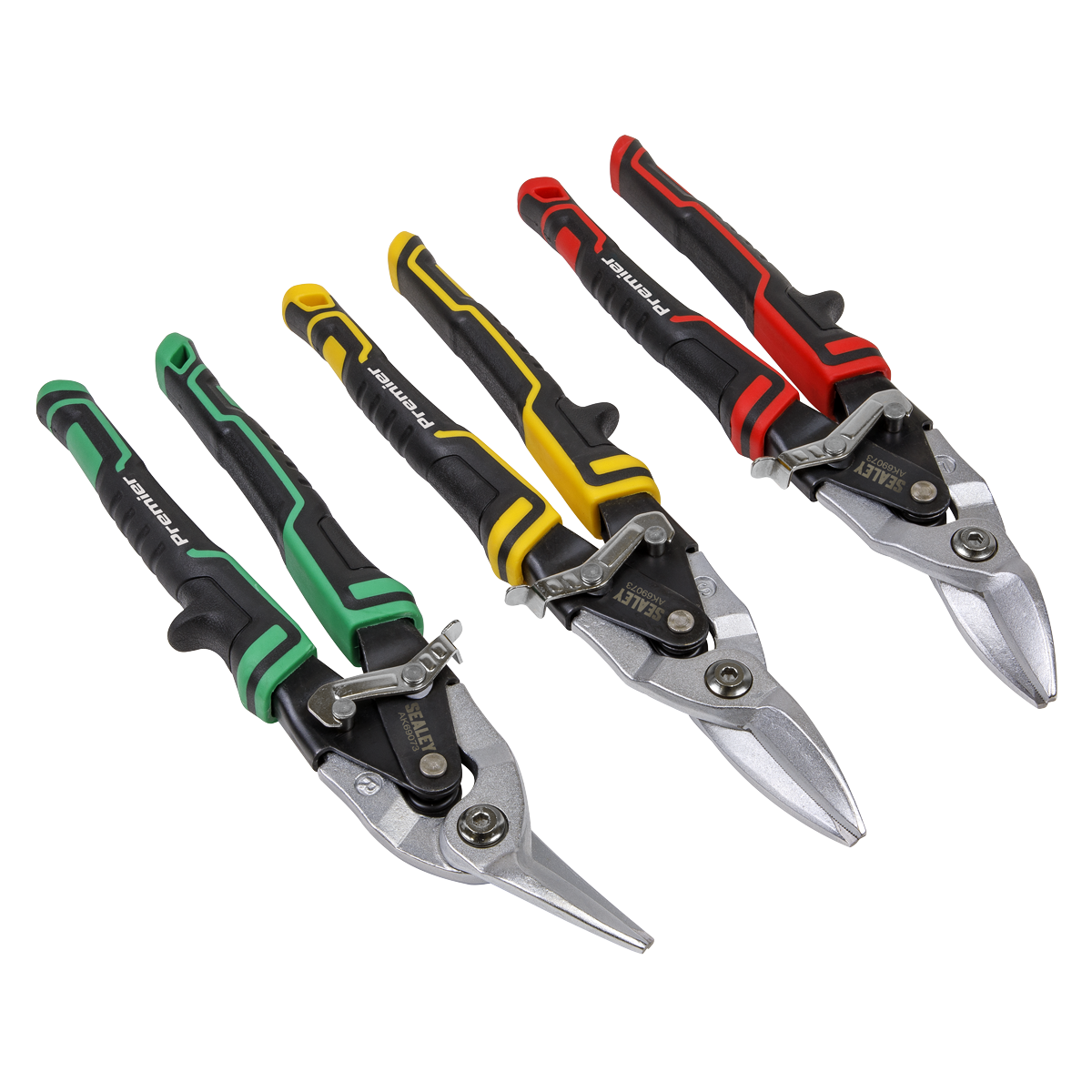 Sealey High Leverage Aviation Tin Snip Set 3 Pieces Chrome Molybdenum AK69073