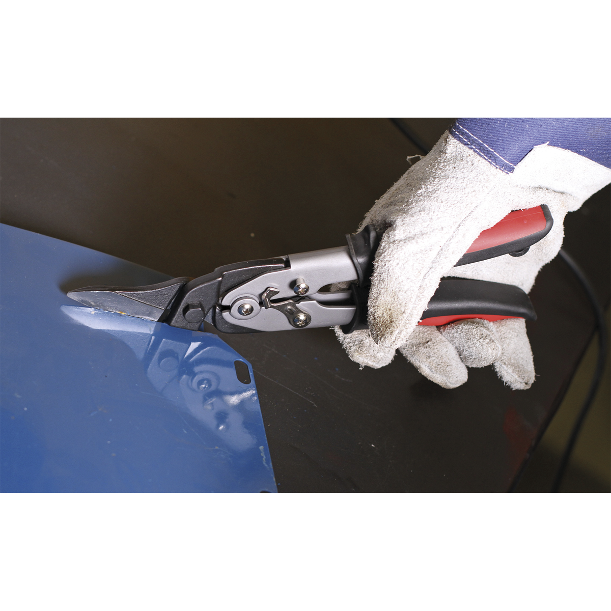 Sealey Offset Tin Snips Drop Forged Chrome Molybdenum Steel 280mm AK6915