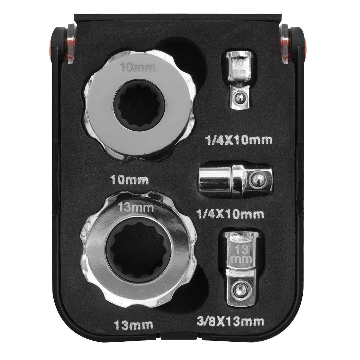 Sealey Palm Ratchet Set 5 Pieces 1/4" & 3/8" Square Drive 72 Teeth Tool AK6959