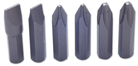 LASER 2180 6 Pieces Impact Driver Bit Set 5/16" Shank Phillips and Flat Bits