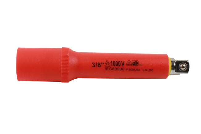LASER 7569 Insulated Extension Bar 3/8" Inches Drive 100 mm 1000V VDE Tool