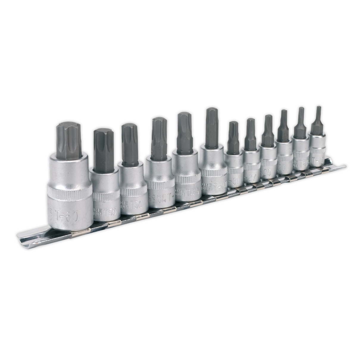 Sealey TRX-Star Socket Bit Set 12 Pieces 1/4" 3/8" & 1/2" Square Drive AK6213