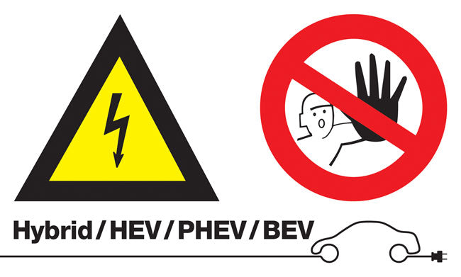 LASER 7576 High Voltage No Admittance Safety Sign 500x300 mm Rigid PVC Warning