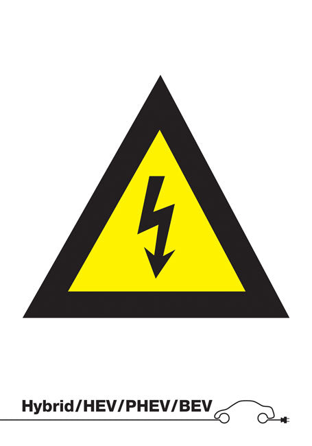 LASER 7577 Danger High Voltage Safety Sign PVC Rigid 300x210 mm Workshop Use
