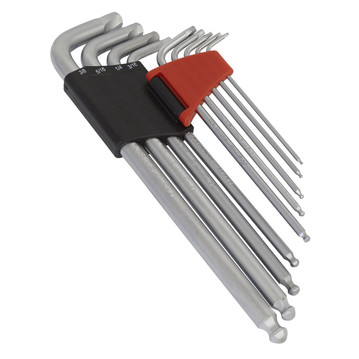 Sealey Imperial Lock-On Ball-End Hex Key Set Chrome Molybdenum Steel 9pc AK7181