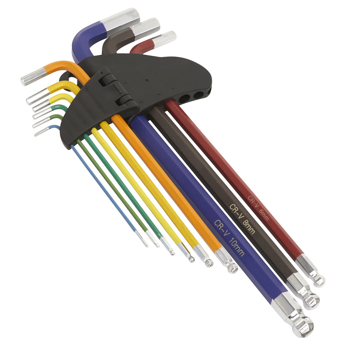 Sealey Ball-End Hex Key Set 9pc Extra Long Metric Chrome Vanadium Steel AK7191