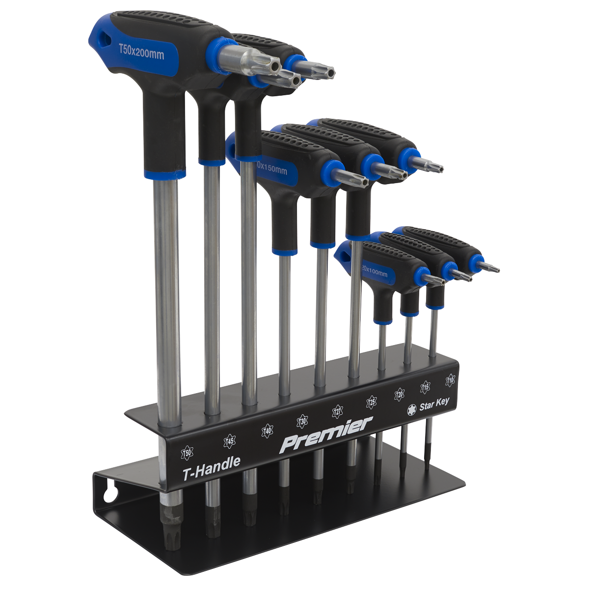 Sealey TRX-Star Key Set 9 Pieces T-Handle Daily Professional Use AK7196