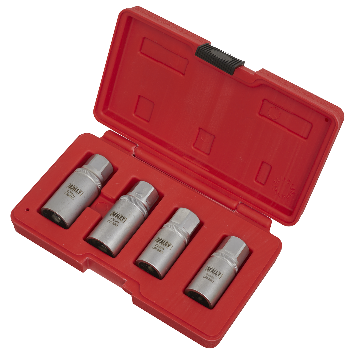 Sealey Stud Extractor Set Chrome Plated 4 Pieces 1/2" Square Drive Metric AK723