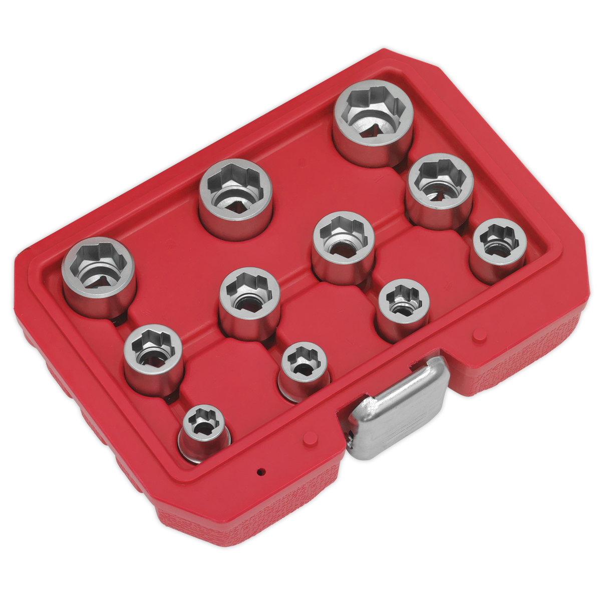 Sealey Bolt Extractor Socket Set 11 Pieces 3/8" Square Drive Metric AK7281