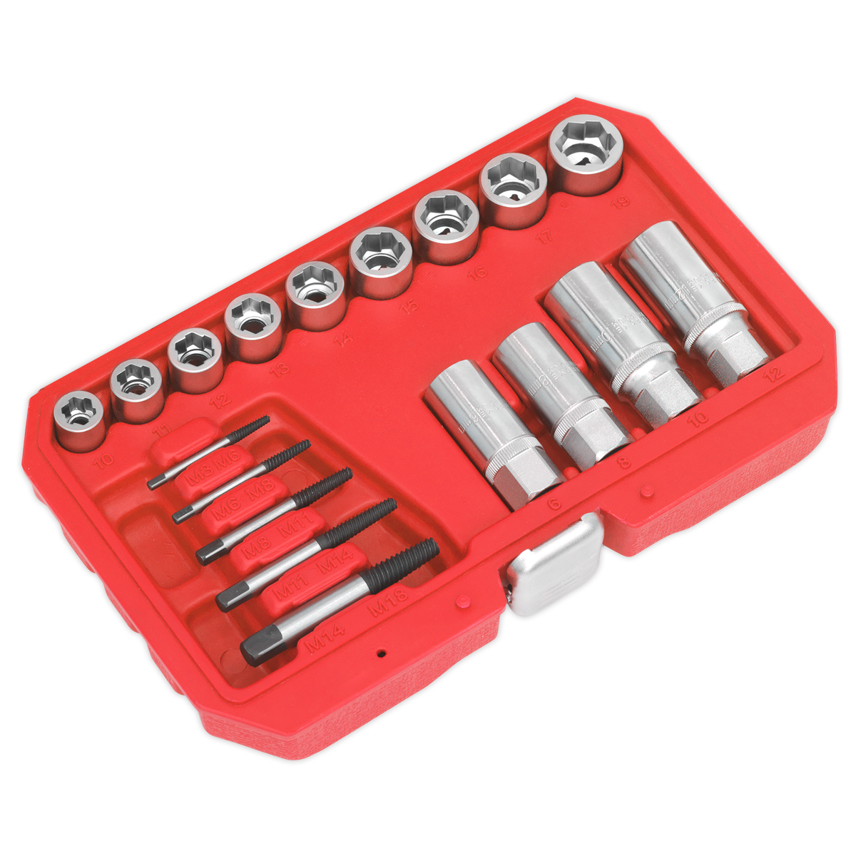 Sealey Bolt Stud & Screw Extractor Set Suitable For Professional Workshop AK751