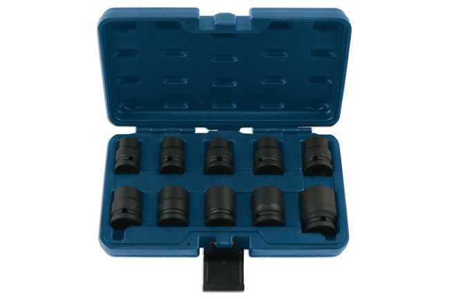 LASER TOOLS 7609 Impact Socket Set 1/2" Drive Sizes 13-24mm Deep 10 Pieces