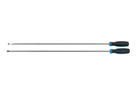 LASER TOOLS 7611 Extra Long Screwdriver Set 660mm Chrome Vanadium 2 Pieces