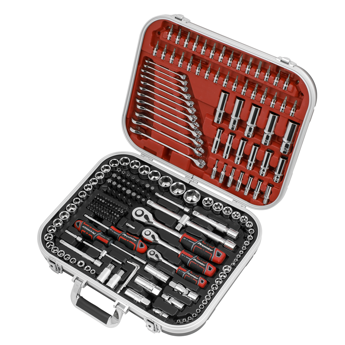 Sealey Socket Set 216 Pieces 1/4" 3/8" 1/2" Square Drive WallDrive AK7982