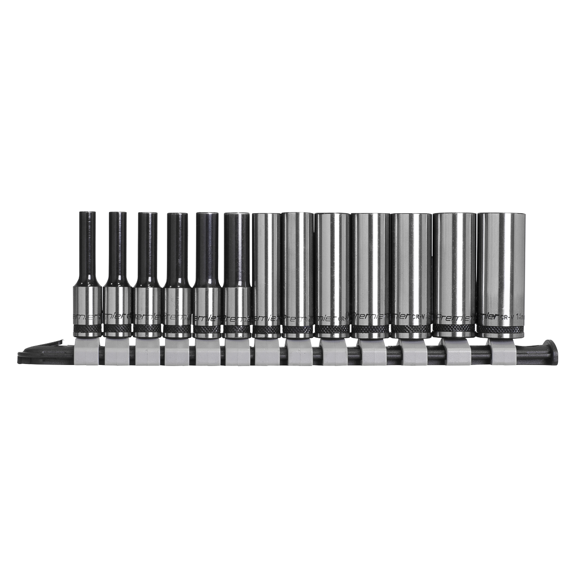 Sealey 13 Pieces 1/4" Square Drive Deep Socket Set - Black Series AK7991