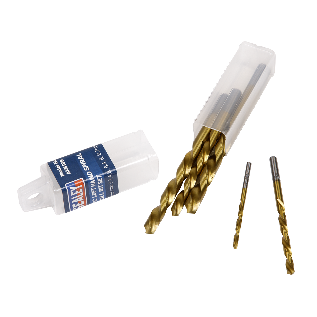 Sealey 5 Pcs Left Hand Spiral Drill Bit Set Screw Stud Extraction Steel AK8189