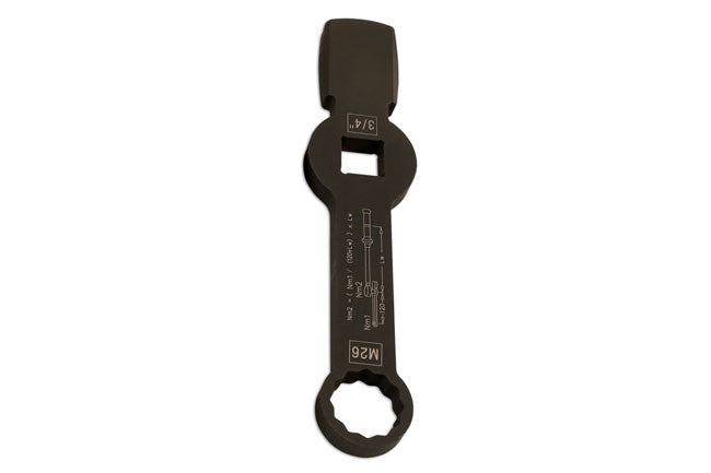 LASER 7641 HGV Brake Caliper Wrench 26mm 3/4" Drive Steel For DAF CF Trucks