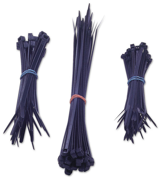 LASER 2198 75-Piece Cable Tie Set 3 Sizes Black Ideal For Automotive Wiring