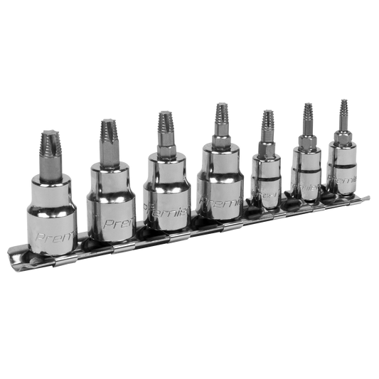 Sealey TRX-Star Socket Bit Set Lock-On 7 Pieces 1/4" 3/8" Square Drive AK62262