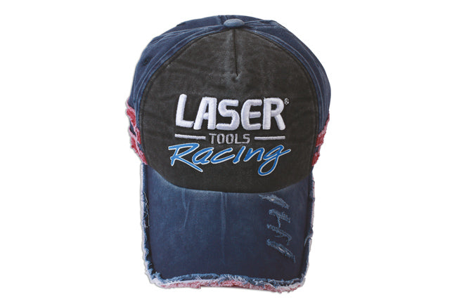 LASER TOOLS 7649 Racing Baseball Cap Vintage Style 100% Cotton Adjustable