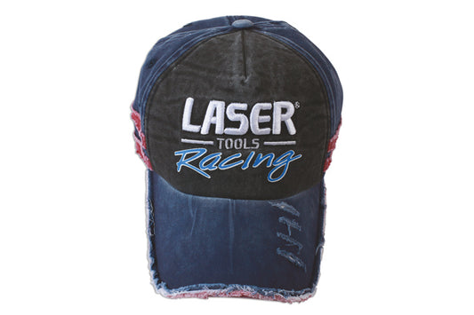 LASER TOOLS 7649 Racing Baseball Cap Vintage Style 100% Cotton Adjustable