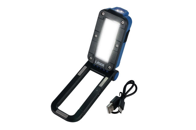 LASER 7650 Foldable Worklight COB LED 370 Lumen Magnetic Rotating Stand