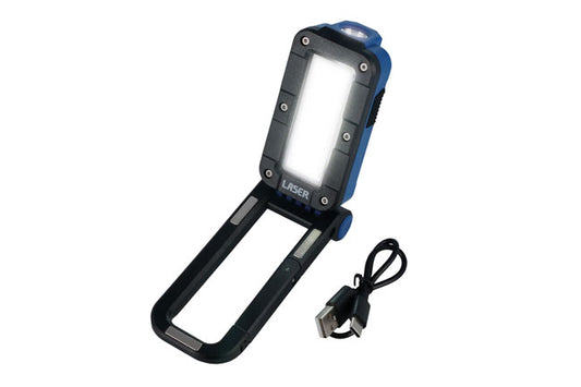 LASER 7650 Foldable Worklight COB LED 370 Lumen Magnetic Rotating Stand
