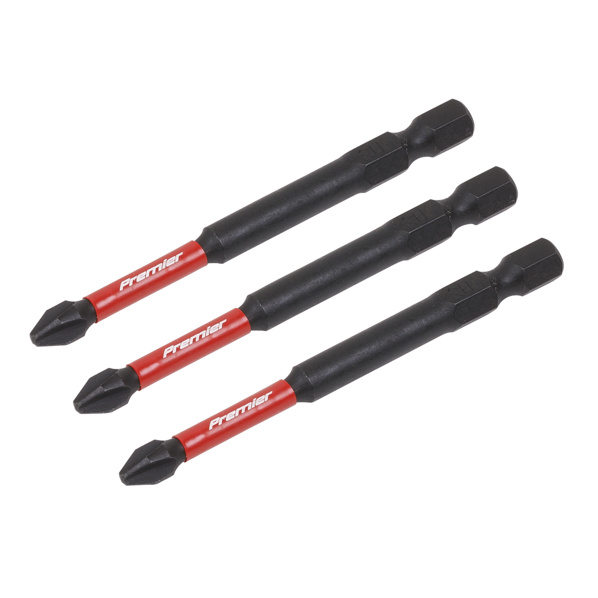 Sealey Phillips #2 Impact Power Tool Bits 75mm 3 Pieces Professional AK8255