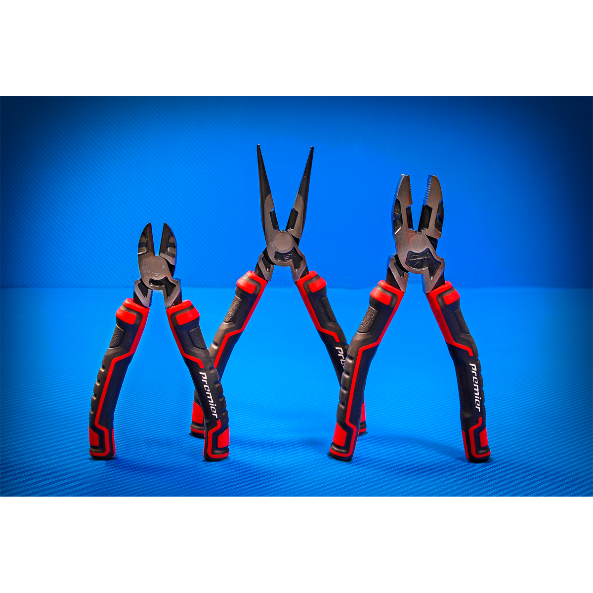 Sealey Pliers Set High Leverage Drop-Forged Chrome Vanadium Steel 3 Pcs AK8376