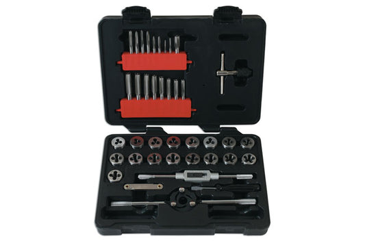 LASER 7669 Metric Tap and Die Set 39 Piece M3-M12 Thread Repair Tool Kit