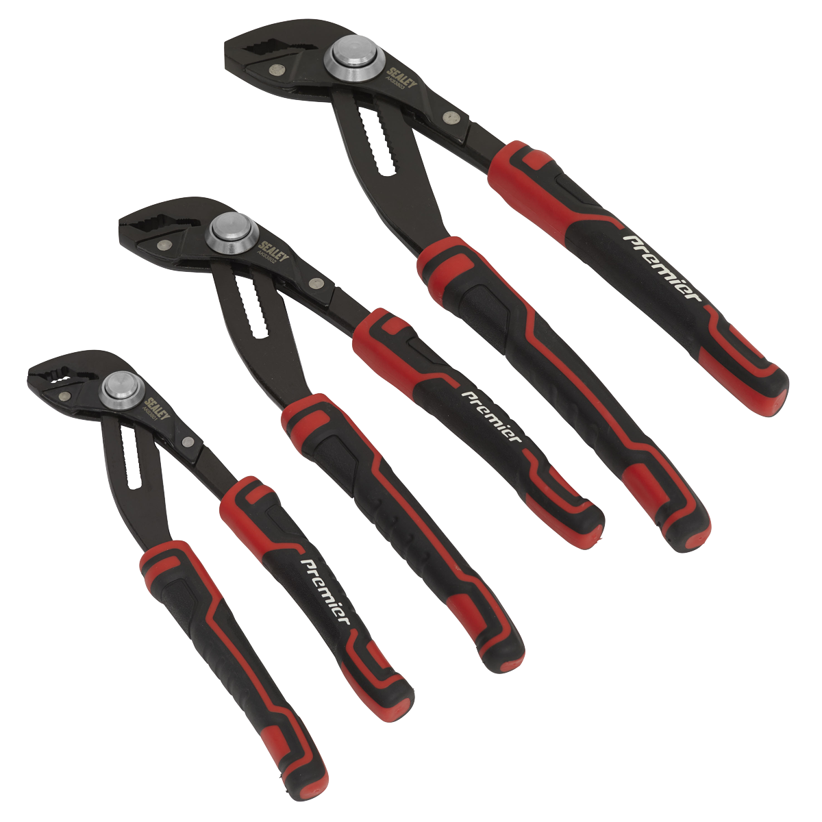 Sealey Quick Action Water Pump Pliers Set Chrome Vanadium Steel 3pc AK8380