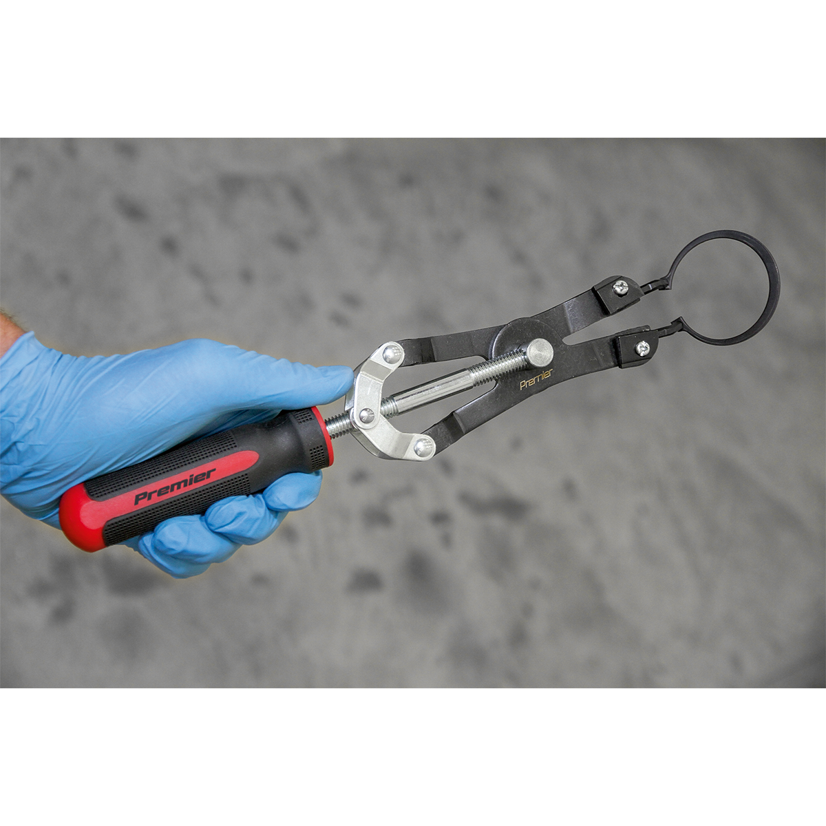 Sealey Internal/External Heavy Duty Professional Circlip Pliers Black/Red AK8450
