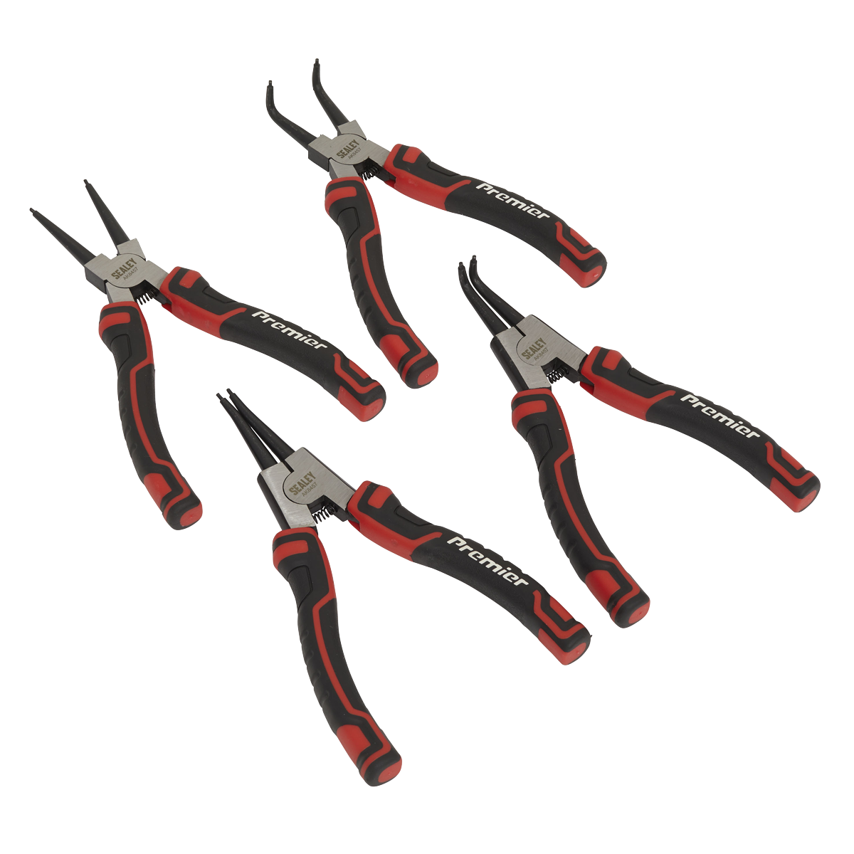 Sealey 180mm Circlip Pliers Set 4 Pcs Chrome Vanadium Steel Professional AK8457