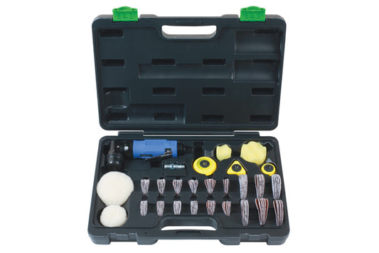 LASER 7683 Pneumatic Spot Repair Sander Kit 90 Degree Dual Action Air Tool Set
