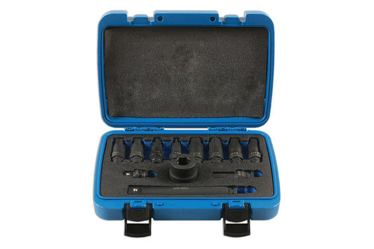 LASER 7690 Heavy Duty Impact Socket Bit Set 3/4" Drive 12 Pieces Hex Star Kit