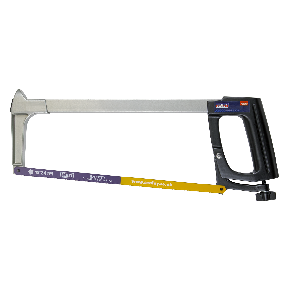 Sealey Premier Professional Hacksaw 300mm 45 90 Degree Die Cast Handle AK869