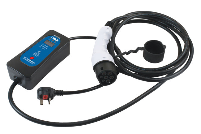 LASER 7695 Portable 240V Mains EV Charger Type 2 Adjustable 8A-13A Carry Bag
