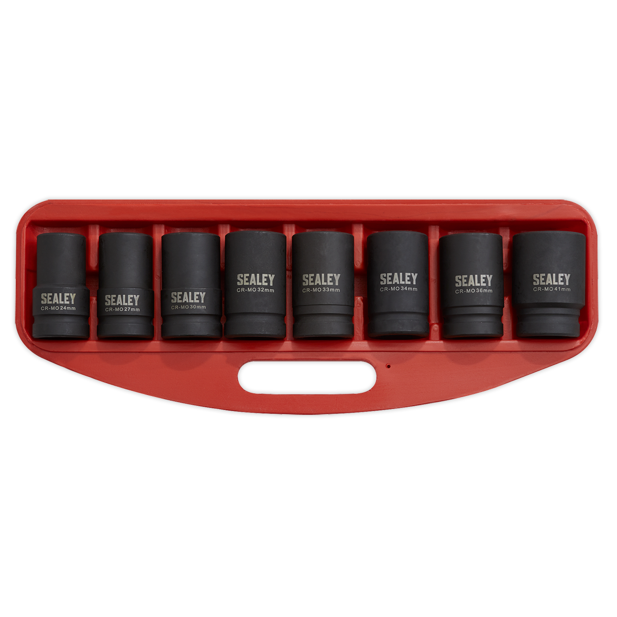 Sealey WallDrive 1" Square Drive Deep Impact Socket Set - 8 Pieces AK888M