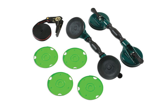 LASER 7696 Windscreen Twin Suction Cup Handle Set Heavy Duty Glass Lifting Tool