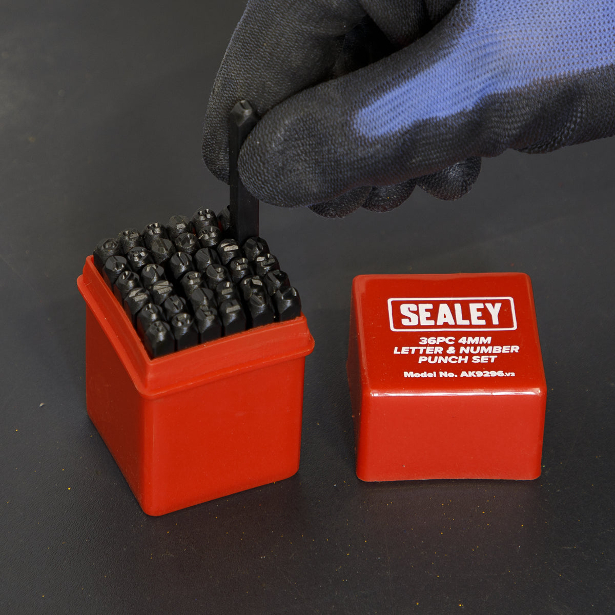 Sealey Letter & Number Punch Set 36 Pieces High Carbon Steel 60mm Length AK9296