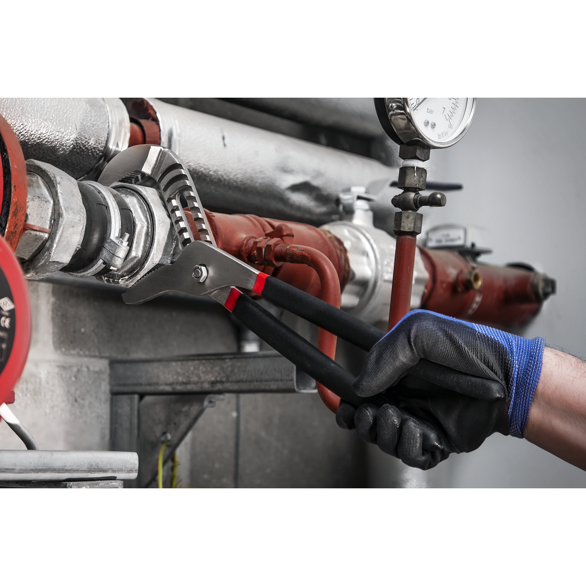 Sealey Water Pump Pliers Groove Joint Adjustable Head 400mm Ni-Fe Finish AK9370