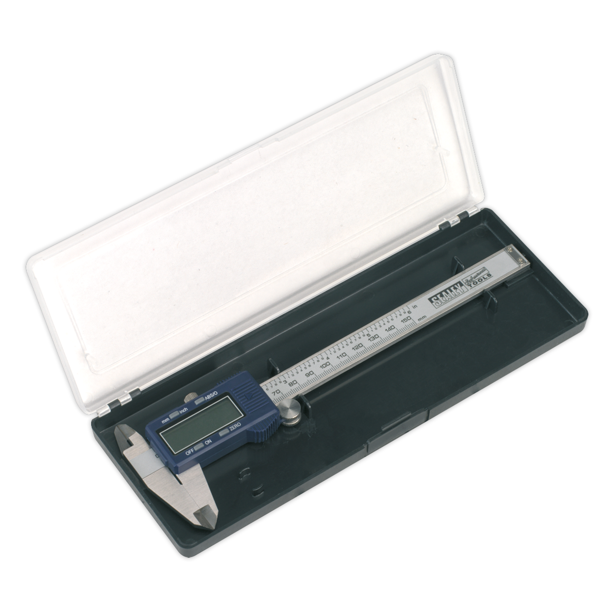Sealey Digital Vernier Caliper 0-150mm 0-6" LCD Display Stainless Steel AK962EV