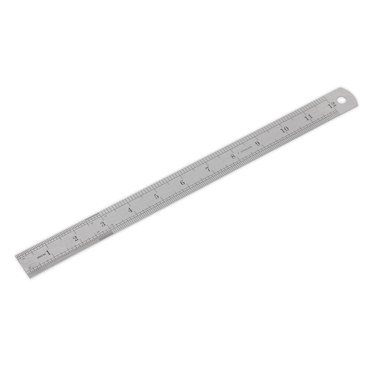 Sealey Steel Rule With Metric & Imperial Graduations 300mm 12" Length AK9641