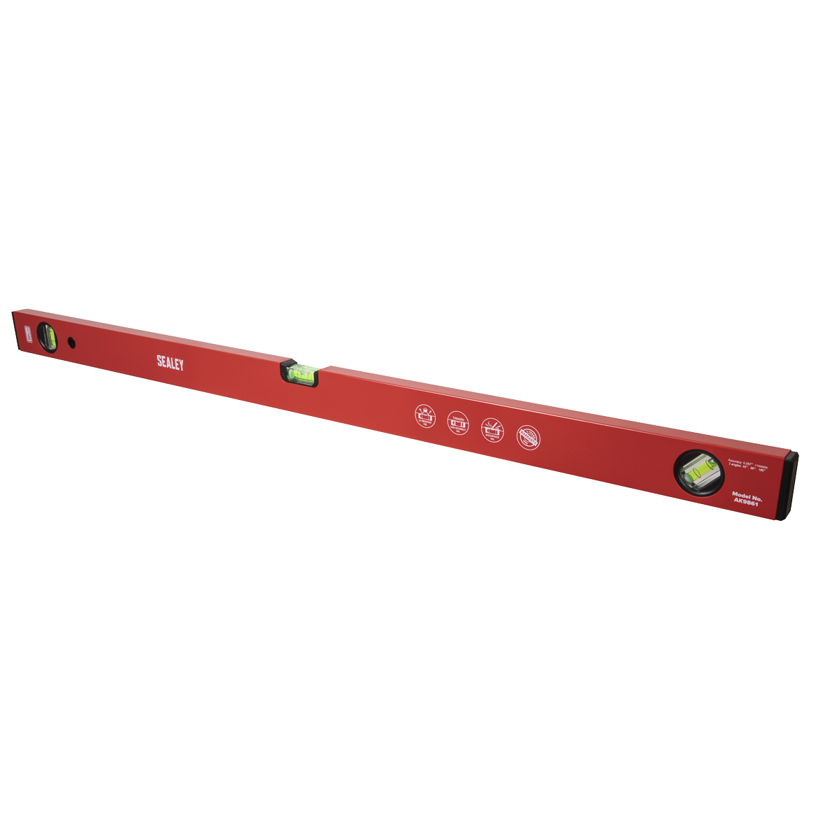 Sealey Spirit Level UV Resistant & Shockproof Vials 900mm Professional AK9861