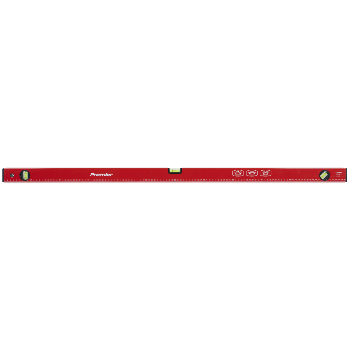 Sealey Spirit Level 1200mm UV Resistant Powder Coated Levelling Line Tool AK9862