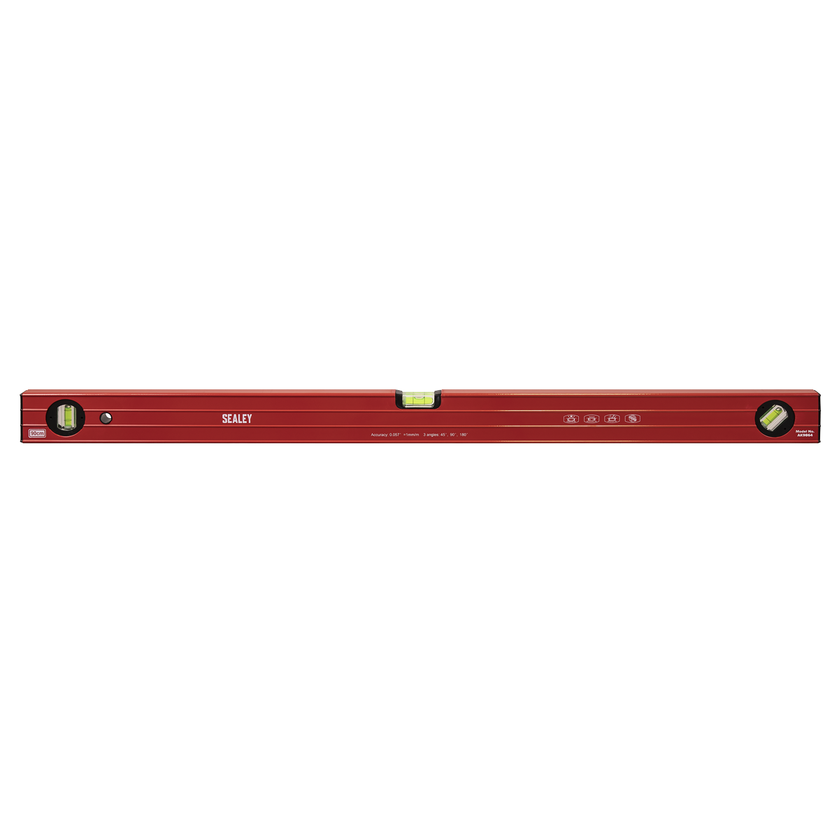 Sealey Spirit Level UV Resistant & Shockproof Vials 900mm Professional AK9864
