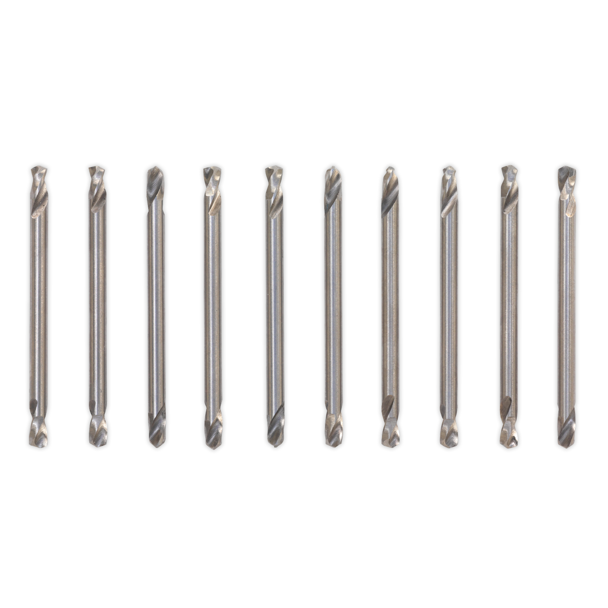 Sealey High-Speed Double End Drill Bit Set 10 Pieces 1/8" Silver AK9910