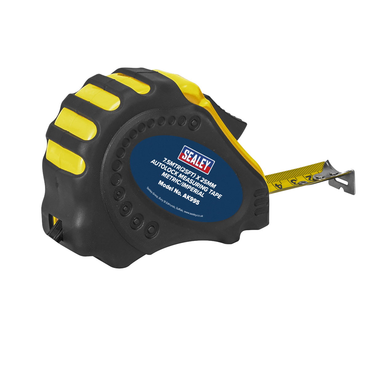 Sealey Autolock Measuring Tape 7.5m/25FT x 25mm - Metric & Imperial AK995