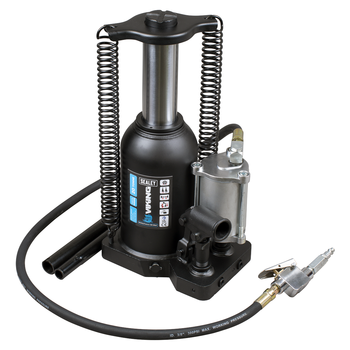 Sealey Viking Manual Air Hydraulic Bottle Jack 20 Tonne Heavy Duty AM20S